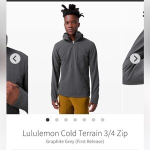 Lululemon Cold Terrain 3/4 Zip
Graphite Grey XS